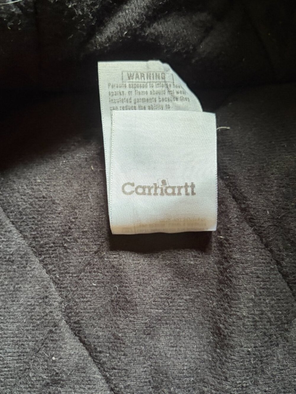 Carhartt Active Jac Vintage J130 BRN Hooded Brown Size Large Quilted - Picture 13 of 13